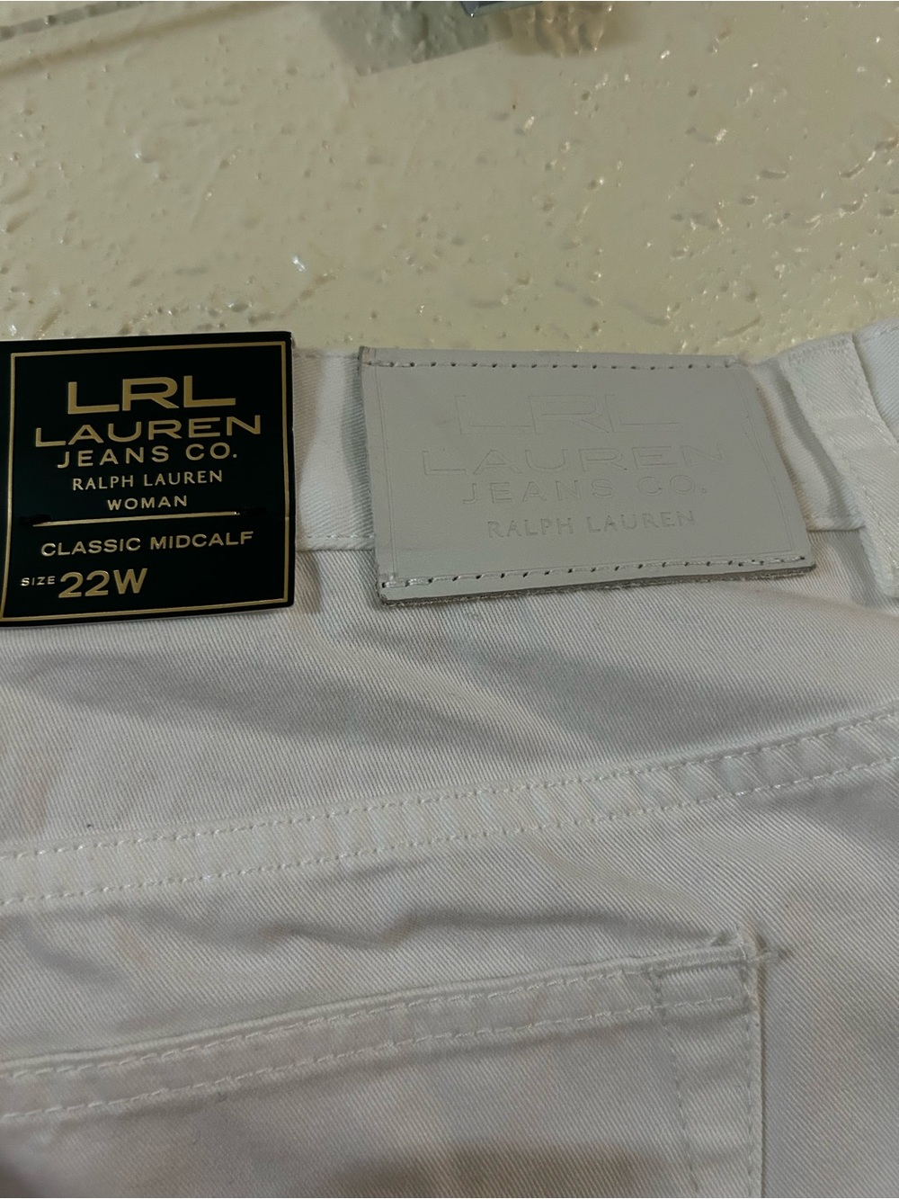 Lauren Ralph Lauren White Classic Midcalf Jeans